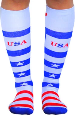 Clearance About The Nurse Women's Knee High 20-30 MmHg USA Print Compression Sock