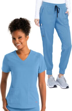 Women's Solid Scrub Top & Eden Jogger Scrub Pant