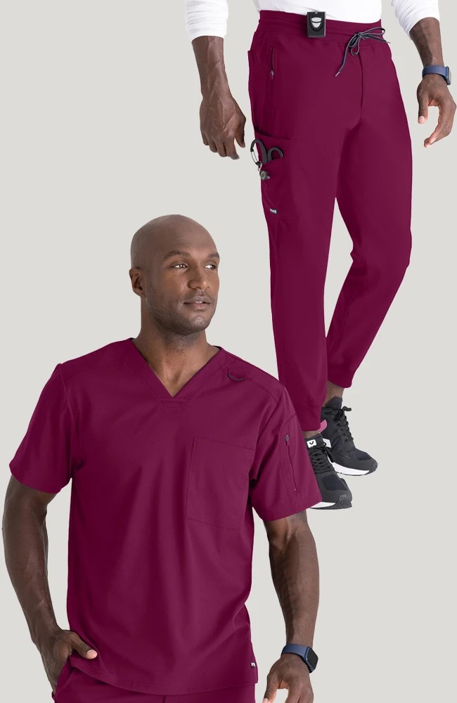 Men's Murphy V-Neck Scrub Top & Jogger Scrub Pant Set Men's Murphy V-Neck Scrub Top & Jogger Scrub Pant Set -Medical Clothing Store 1 bc 34set 650