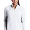 Clearance Women's Stand Collar Zip Up Solid Scrub Jacket