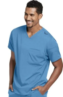 Men's Welt Pocket Solid Scrub Top