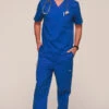 Men's V-Neck Top & Utility Pant Scrub Set