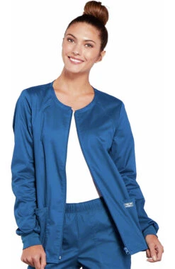 Women's Warm Up Solid Scrub Jacket