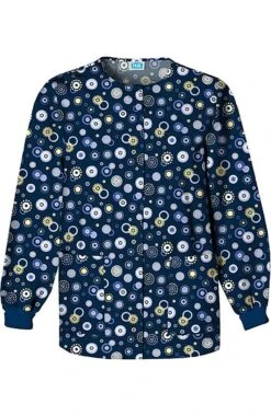 Cherokee Clearance Women's Crew Neck Dot Print Jacket