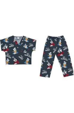 Cherokee Clearance Kid's Unisex Donald Duck Print Scrub Set