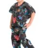 Cherokee Clearance Unisex Kids Spooky Stitch Print Scrub Set