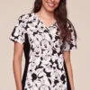 Cherokee Women's Minnie Mouse Print Scrub Top
