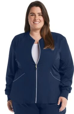 Cherokee Clearance Women's Zip Front Warm-Up Solid Scrub Jacket