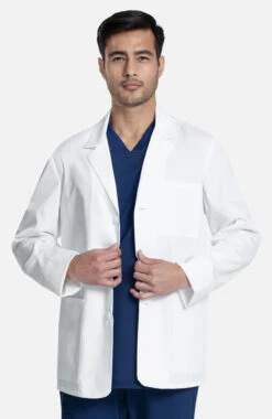 Cherokee Men's Notched Consultation Lab Coat