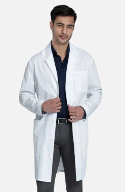 Cherokee Men's Button Front Lab Coat