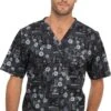 Cherokee Clearance Men's Its Tiki Time Print Scrub Top