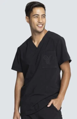 Cherokee Clearance Men's V-Neck Solid Scrub Top
