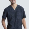 Cherokee Clearance Men's Tri It Out Print Scrub Top