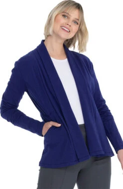 Clearance Women's Open-Front Solid Scrub Jacket
