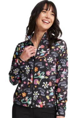 Cherokee Clearance Women's Packable Positive Vibes Print Jacket