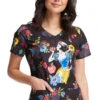 Cherokee Clearance Women's Just One Apple Print Scrub Top