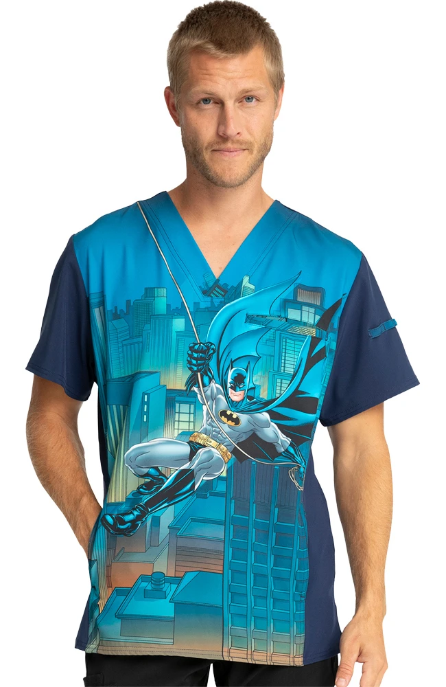 Clearance Men's Swing Into Action Print Scrub Top Cherokee Clearance Men's Swing Into Action Print Scrub Top -Medical Clothing Store 1 ck tf700 printclearancedmw 650