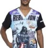 Cherokee Clearance Men's Rebellion Print Scrub Top
