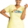 Cherokee Clearance Women's Under The Rainbow Print Scrub Top