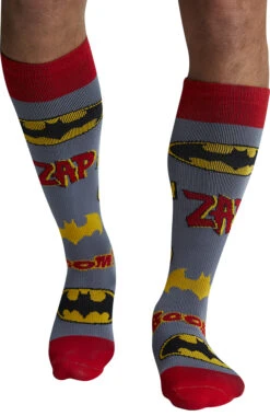 Cherokee Men's Support 8-12 MmHg Batman Mania Compression Sock
