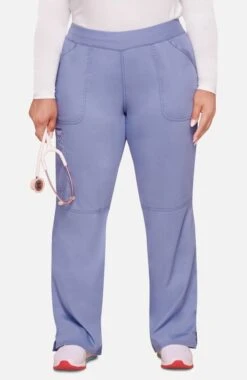 Women's Elastic Waistband Cargo Pull-On Scrub Pant