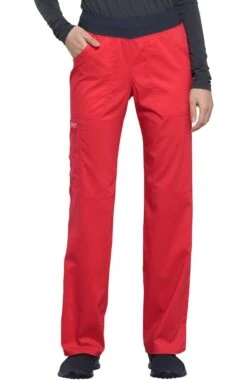 Clearance Women's Elastic Waistband Cargo Pull-On Scrub Pant