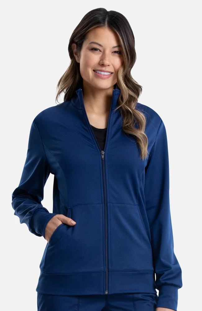 Women's Knit Solid Scrub Jacket Women's Knit Solid Scrub Jacket -Medical Clothing Store 1 ck ww371 650