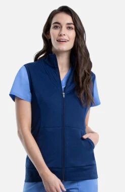 Women's Knit Solid Scrub Vest