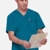 Men's V-Neck Utility Solid Scrub Top
