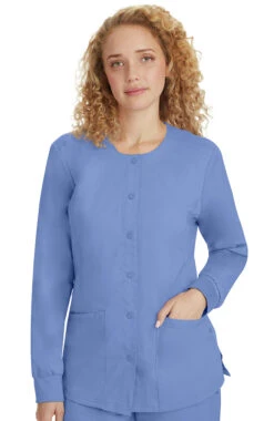 Women's Daisy Snap Warm Up Solid Scrub Jacket
