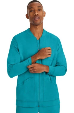 Men's Michael Zip Front Solid Scrub Jacket