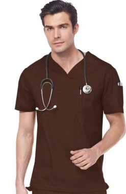 Men's Jason 3Pkt Solid Scrub Top