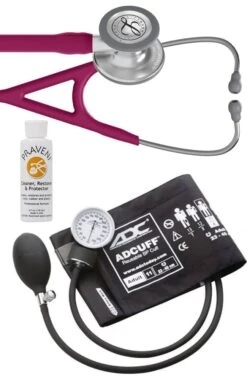 Cardiology IV Stethoscope, ADC Prosphyg 760 Aneroid Sphygmomanometer & Praveni Kit