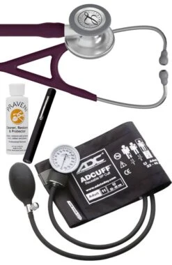 Cardiology IV Stethoscope, ADC Prosphyg 760 Aneroid Sphygmomanometer, Adlite Plus Penlight & Praveni Kit