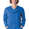 Women's Snap Front Warm Up Solid Scrub Jacket