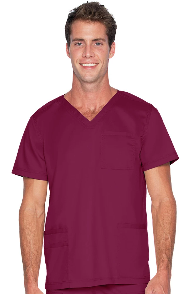 Men's V-Neck Chest Pocket Solid Scrub Top Men's V-Neck Chest Pocket Solid Scrub Top -Medical Clothing Store 1 ln 4253 650