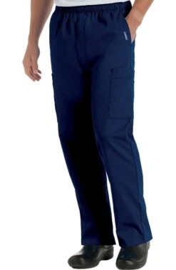 Clearance Men's Cargo Pocket With Zipper Fly Scrub Pants