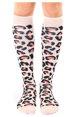 Unisex 15-20 MmHg Lightweight Leopard Print Compression Socks