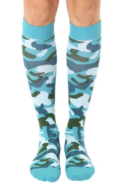 Unisex 15-20 Mmhg Lightweight Camo Print Compression Socks