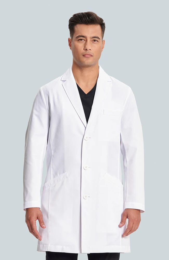 Men's Vert Lab Coat Men's Vert Lab Coat -Medical Clothing Store 1 md el21804wht 650
