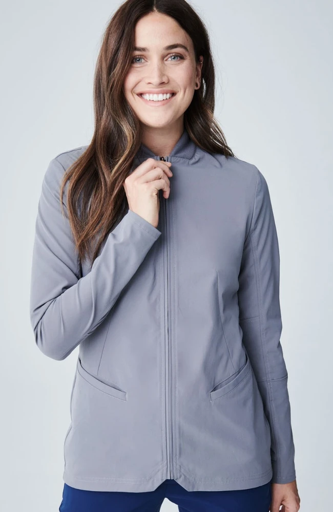 Women's Kinetic Bomber Solid Scrub Jacket Women's Kinetic Bomber Solid Scrub Jacket -Medical Clothing Store 1 md sj11831 650