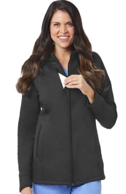 Clearance Women's Raglan Sleeve Fleece Solid Scrub Jacket