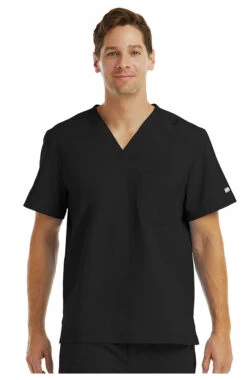 Clearance Men's Chest Pocket V-Neck Scrub Top