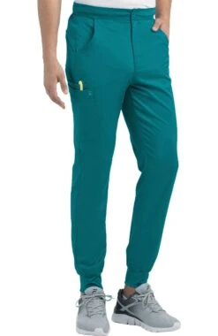 Clearance Men's Elastic Waistband Cargo Scrub Pant