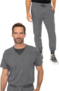 Men's Cadence Solid Scrub Top & Bowen Jogger Scrub Pant Set
