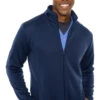 Men's Med Tech Zip Up Solid Scrub Jacket