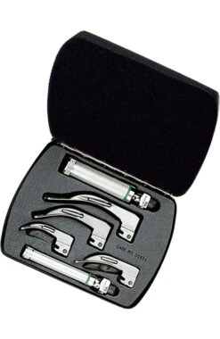 Clearance Maclntosh Fiber Optic Laryngoscope Set With Case 69696