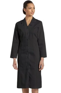 Women's Long Sleeve Embroidered Collar Scrub Dress