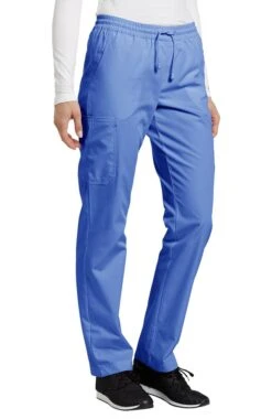 Women's Elastic Waistband Cargo Scrub Pant