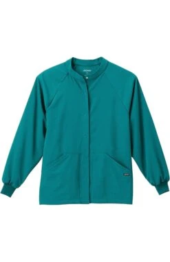 Clearance Unisex Snap Front Warm Up Solid Scrub Jacket